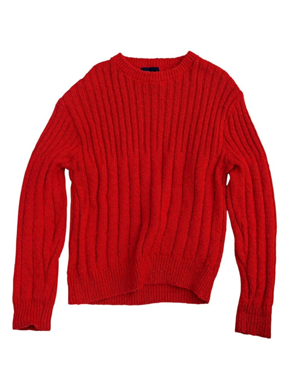 Vintage Woolrich Red Cotton Knit Sweater – Made in USA, Size XL